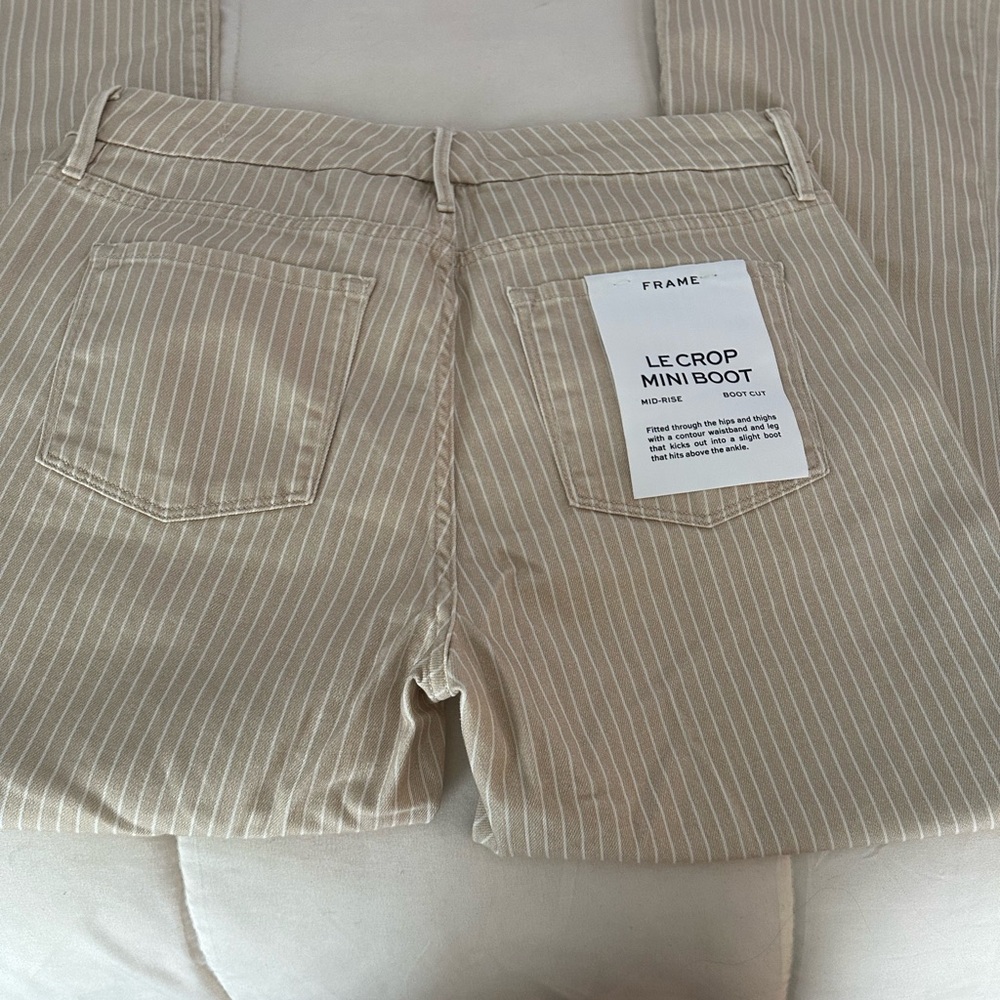 Frame le crop mini boot NWT in sand stripe - Picture 9 of 10